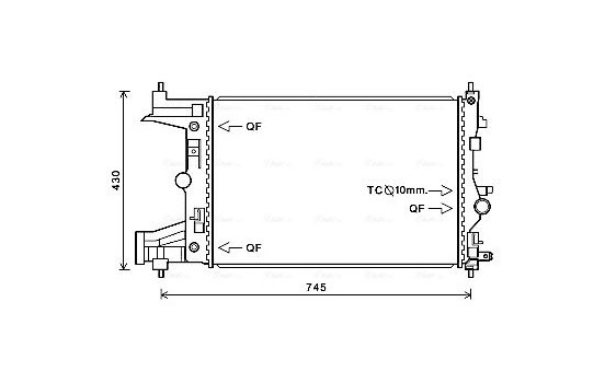 Radiator, engine cooling OLA2486 Ava Quality Cooling