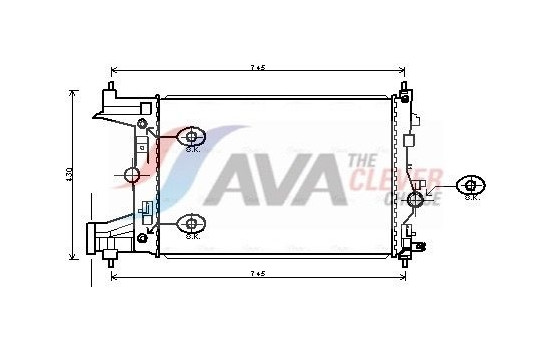 Radiator, engine cooling OLA2545 Ava Quality Cooling