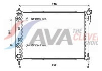 Radiator, engine cooling OLA2626 Ava Quality Cooling