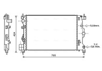 Radiator, engine cooling OLA2666 Ava Quality Cooling