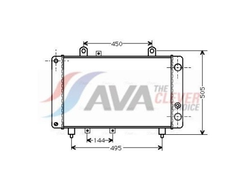 Radiator, engine cooling PE2081 Ava Quality Cooling