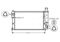 Radiator, engine cooling PE2132 Ava Quality Cooling