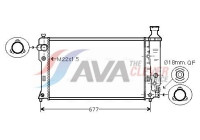 Radiator, engine cooling PE2132 Ava Quality Cooling