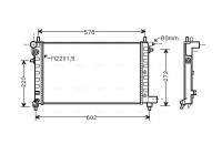 Radiator, engine cooling PE2149 Ava Quality Cooling