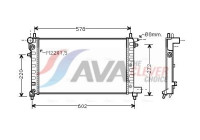 Radiator, engine cooling PE2149 Ava Quality Cooling