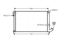 Radiator, engine cooling PE2179 Ava Quality Cooling