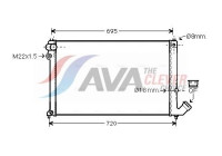 Radiator, engine cooling PE2179 Ava Quality Cooling