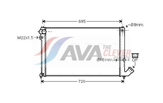 Radiator, engine cooling PE2179 Ava Quality Cooling