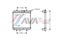 Radiator, engine cooling PE2188 Ava Quality Cooling