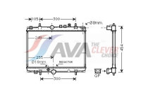 Radiator, engine cooling PE2235 Ava Quality Cooling
