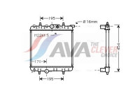 Radiator, engine cooling PE2243 Ava Quality Cooling