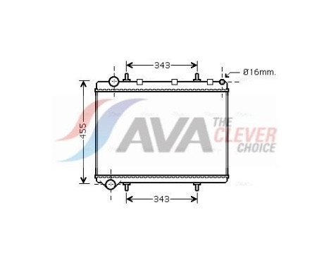 Radiator, engine cooling PE2259 Ava Quality Cooling