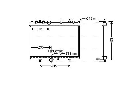 Radiator, engine cooling PE2269 Ava Quality Cooling