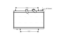 Radiator, engine cooling PE2296 Ava Quality Cooling