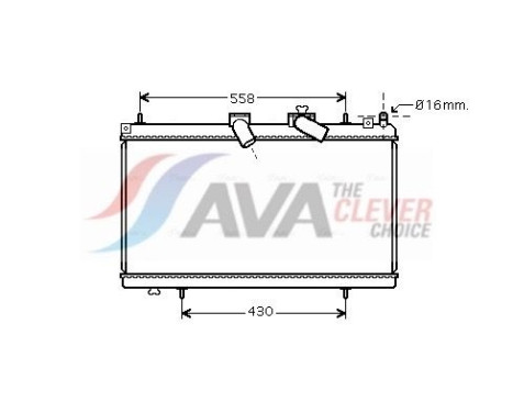 Radiator, engine cooling PE2296 Ava Quality Cooling
