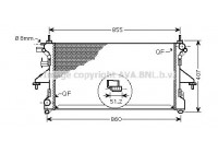 Radiator, engine cooling PE2309 Ava Quality Cooling