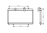 Radiator, engine cooling PE2313 Ava Quality Cooling