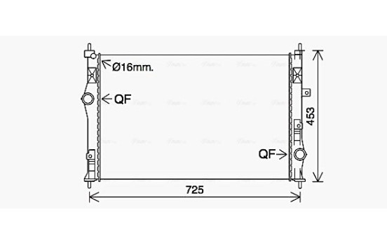 Radiator, engine cooling PE2412 Ava Quality Cooling