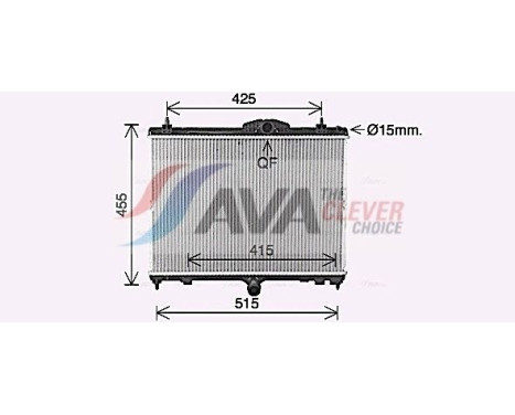 Radiator, engine cooling PE2423 Ava Quality Cooling, Image 2