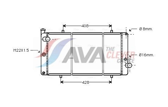 Radiator, engine cooling PEA2111 Ava Quality Cooling