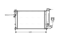 Radiator, engine cooling PEA2141 Ava Quality Cooling