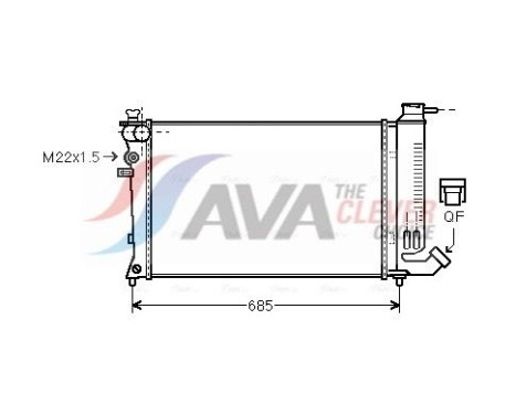 Radiator, engine cooling PEA2141 Ava Quality Cooling
