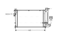 Radiator, engine cooling PEA2142 Ava Quality Cooling