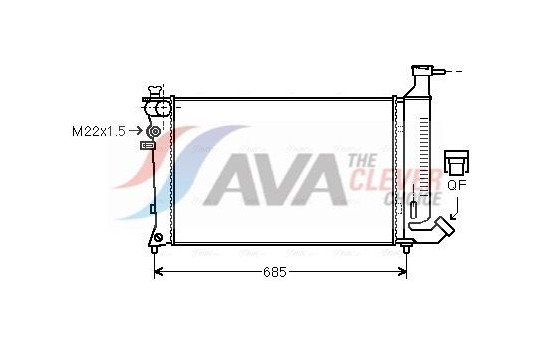Radiator, engine cooling PEA2148 Ava Quality Cooling