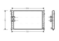 Radiator, engine cooling PEA2176 Ava Quality Cooling