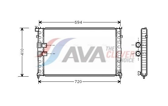 Radiator, engine cooling PEA2176 Ava Quality Cooling