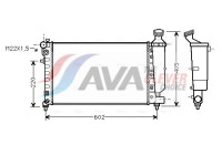 Radiator, engine cooling PEA2216 Ava Quality Cooling