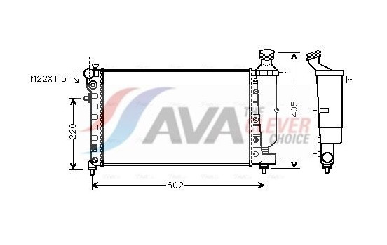 Radiator, engine cooling PEA2216 Ava Quality Cooling