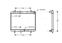 Radiator, engine cooling PEA2220 Ava Quality Cooling