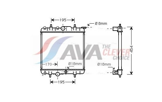 Radiator, engine cooling PEA2224 Ava Quality Cooling