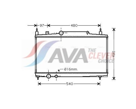 Radiator, engine cooling PEA2230 Ava Quality Cooling