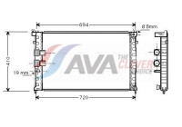 Radiator, engine cooling PEA2231 Ava Quality Cooling