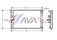 Radiator, engine cooling PEA2232 Ava Quality Cooling