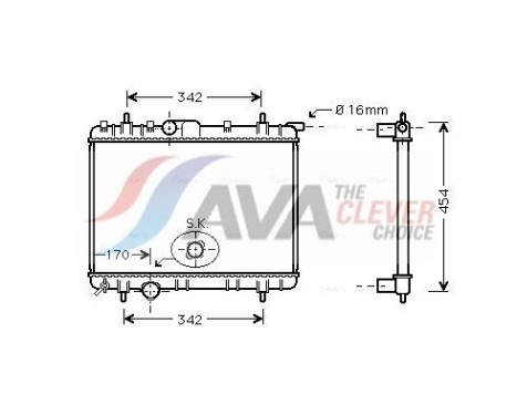Radiator, engine cooling PEA2247 Ava Quality Cooling