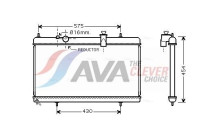 Radiator, engine cooling PEA2256 Ava Quality Cooling