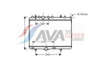 Radiator, engine cooling PEA2290 Ava Quality Cooling