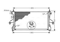 Radiator, engine cooling PEA2304 Ava Quality Cooling