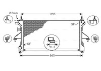Radiator, engine cooling PEA2308 Ava Quality Cooling