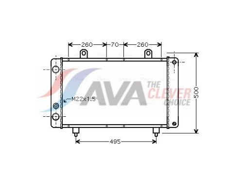 Radiator, engine cooling PEA2319 Ava Quality Cooling