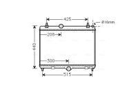 Radiator, engine cooling PEA2358 Ava Quality Cooling