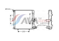 Radiator, engine cooling PR2054 Ava Quality Cooling
