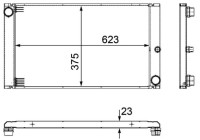 Radiator, engine cooling PREMIUM LINE