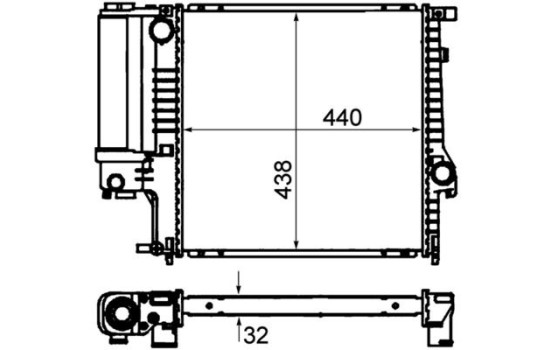 Radiator, engine cooling PREMIUM LINE, Image 2
