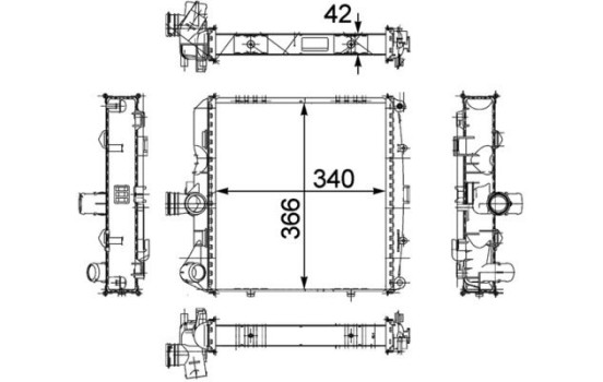 Radiator, engine cooling PREMIUM LINE, Image 2