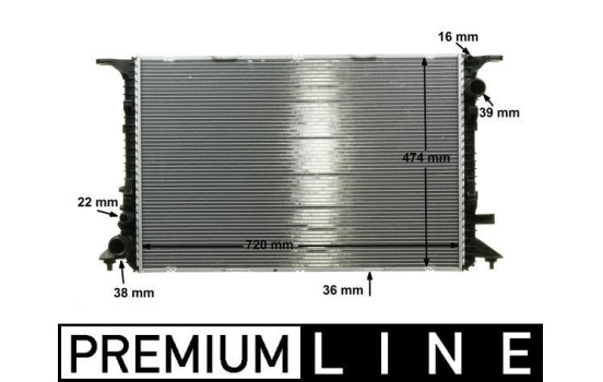 Radiator, engine cooling PREMIUM LINE