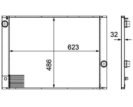 Radiator, engine cooling PREMIUM LINE, Image 2